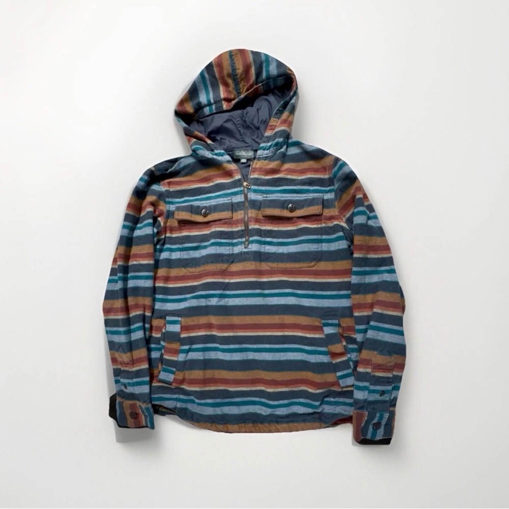 L.L. Bean Signature Quarter Zip Hooded Pullover Men’s Size LR